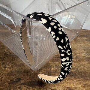 Thin Black and White Spotted Animal Inspired printed headband